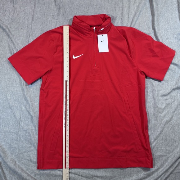 Nike Pullover Jacket Mens‎ Medium Coaches Hooded 1/4 Zip Golf FJ9548-657 Swoosh - Picture 7 of 14